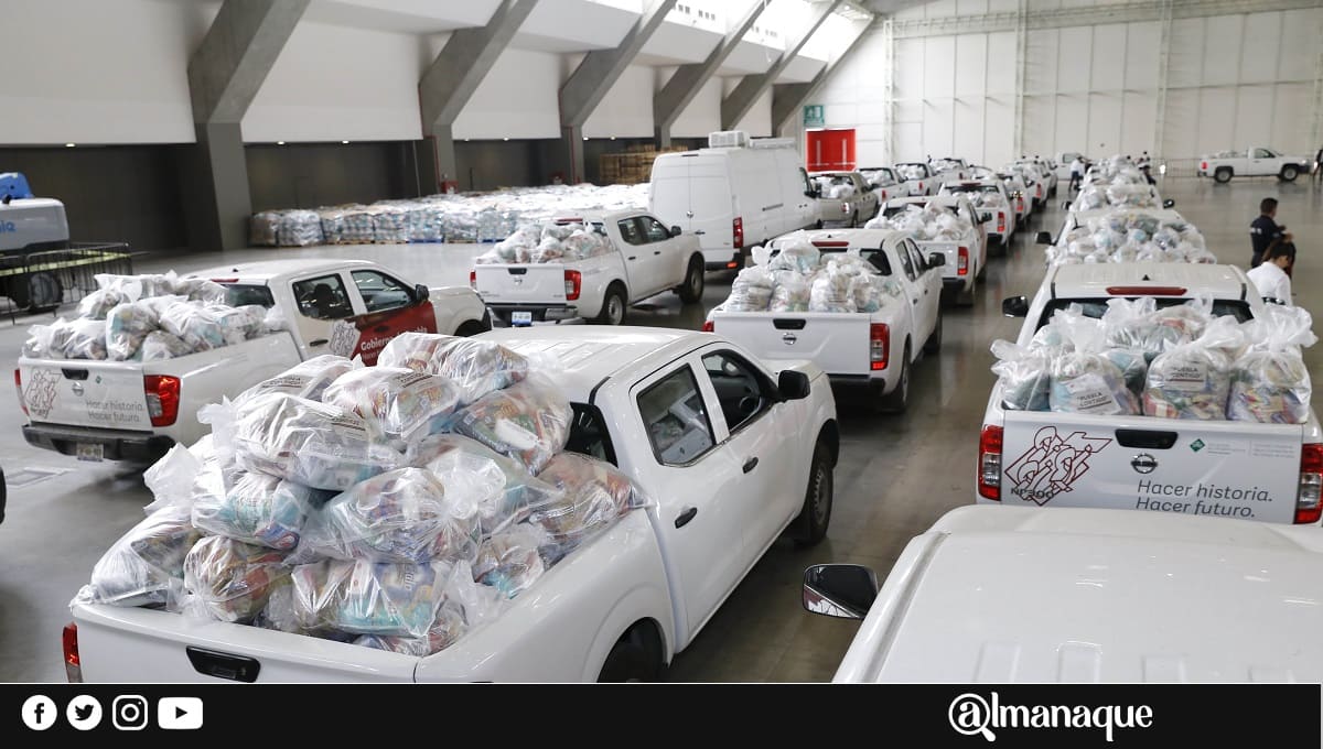 Inicia gobierno de Puebla entrega de 160 mil despensas a personas de escasos recursos 1 paquetes alimentarios puebla 1