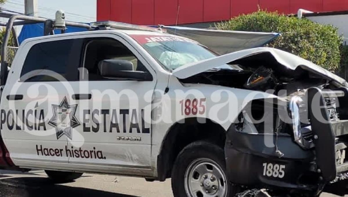 Choque de patrulla deja 3 lesionados en la colonia Volcanes 1 patrulla 2