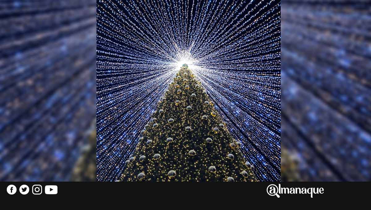 Poblanos olvidan la pandemia y se aglomeran durante el encendido del árbol navideño en el zócalo 1 portada arbol puebla navidad