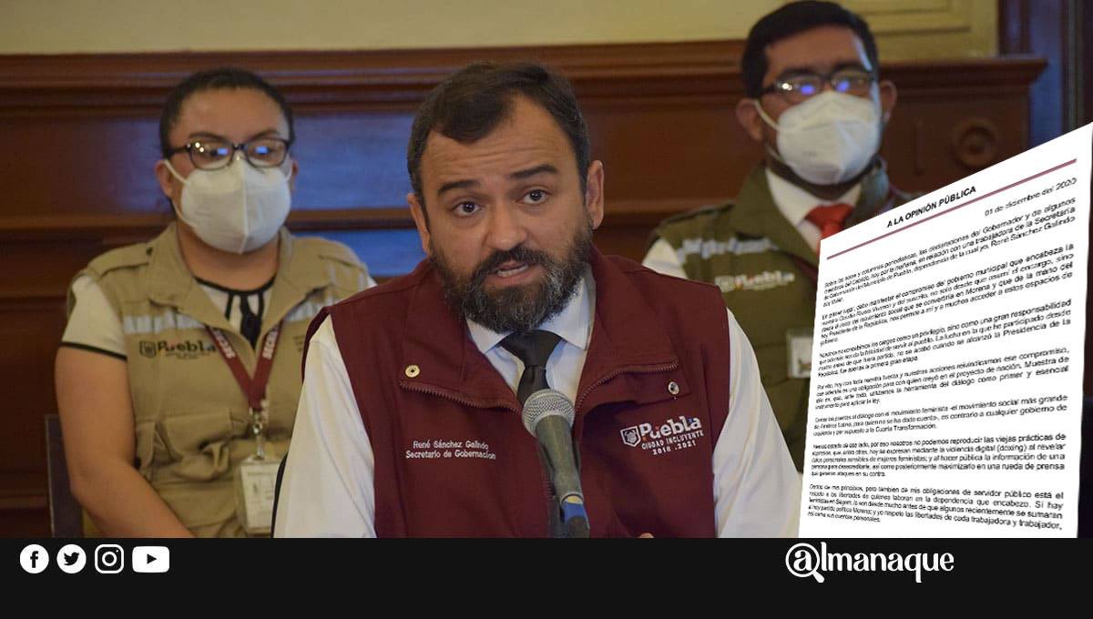 Acepta Segom que hay trabajadoras del Ayuntamiento de Puebla en la toma del Congreso 2 rene sanchez comunicado