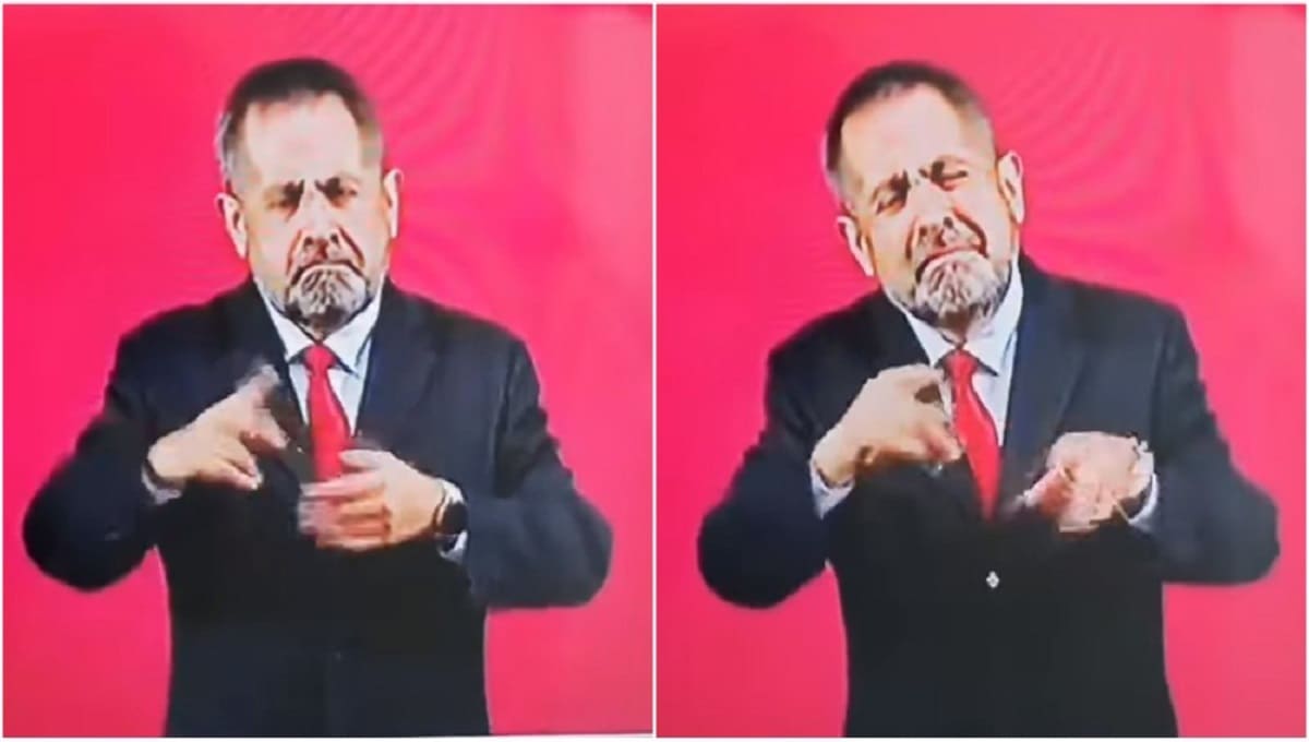 VIDEO: Intérprete de señas se hace viral por su reacción a Loret en la “mañanera” 1 senas. 1