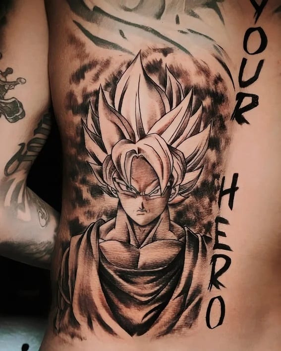 tatuaje neymar goku