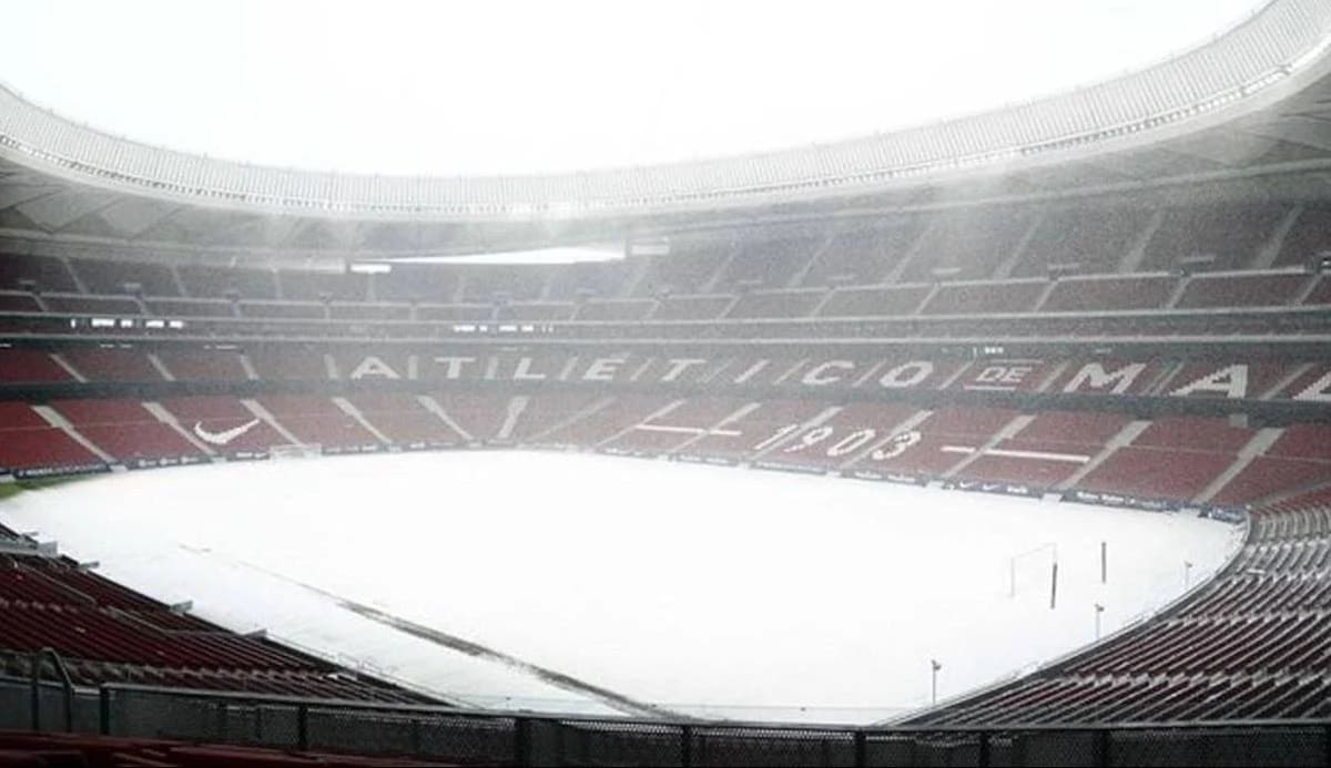 Por fuertes nevadas suspenden el Atlético de Madrid vs Athletic Club 1 Nevada 1