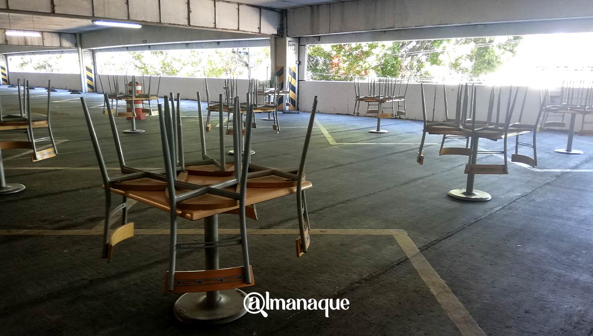 Angelópolis y Plaza Dorada instalan mesas en estacionamientos para consumo de alimentos 3 angelopolis mesas