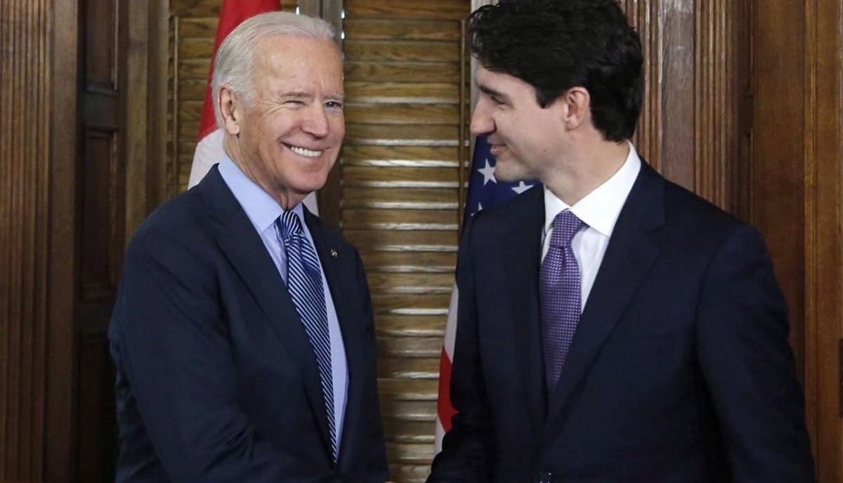 La primera llamada oficial de Joe Biden con un mandatario extranjero, será con Justin Trudeau 1 biden canada 1