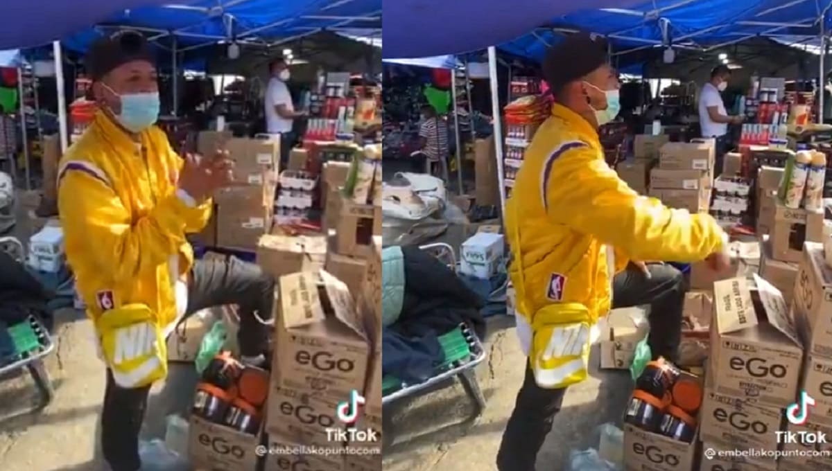 “Es robadito, pero no clonadito”, así anuncia su mercancía un comerciante de la CDMX 1 comerciante 1