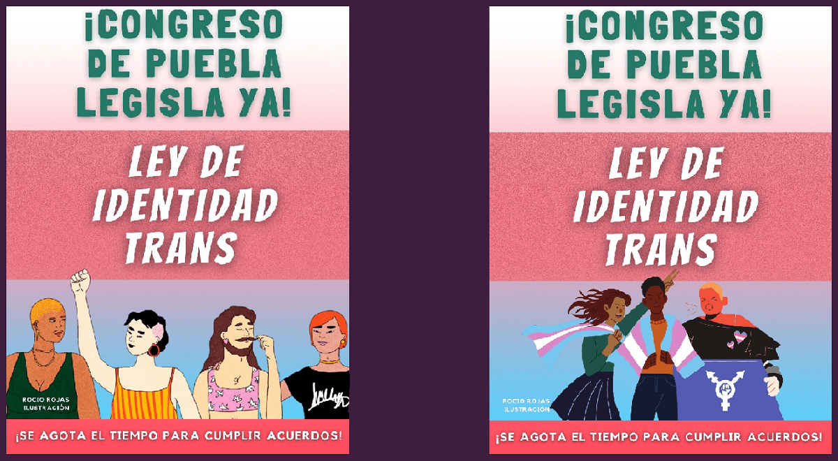 Feministas poblanas exigen a diputados que aprueben la Ley Agnes 1 hora de cumplir ley transgenero 1