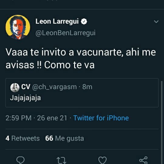 León Larregui tuitea que la vacuna contra el COVID es un implante y eliminan su cuenta 7 leon2
