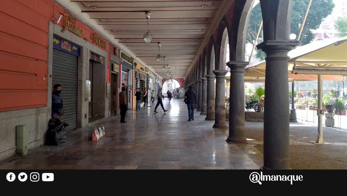 Funciona cierre de negocios: poblanos disminuyen movilidad en el Centro Histórico (FOTOS) 7 portada centro puebla