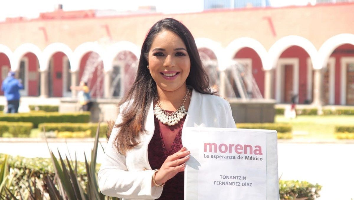 Se registra Tonantzin Fernández por la alcaldía de San Pedro Cholula por MORENA 1 Tonatzin