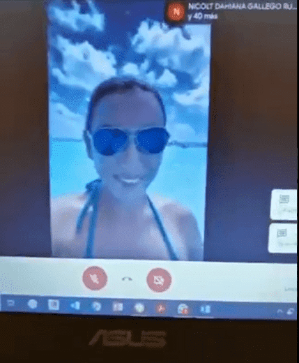 alumna colombia clase virtual cancun katherine vacaciones video viral 3 1