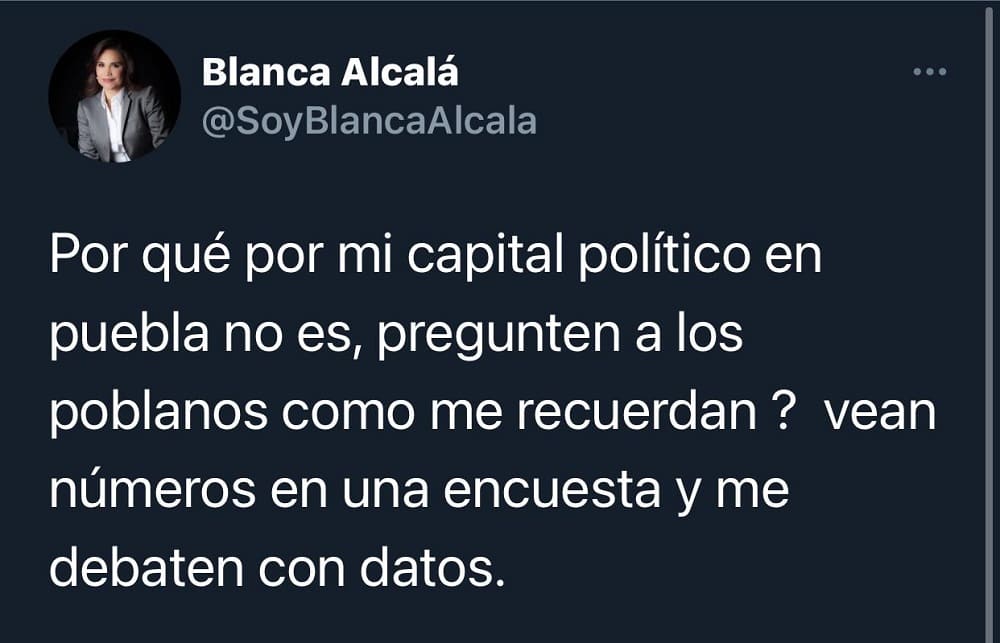 Hackean Twitter de Blanca Alcalá y critican su candidatura plurinominal a diputada federal del PRI 8 blanca alcala 1