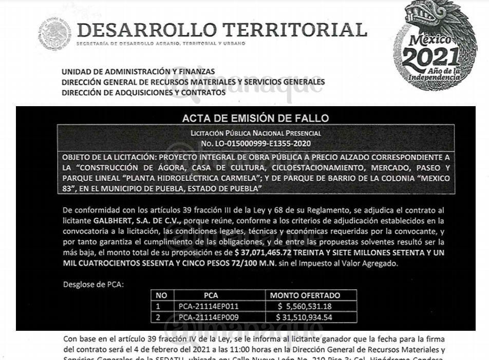 Reparadora de aire acondicionado construirá Mercado de Amalucan, zócalo y Carmela por 181 mdp 11 documento carmela1