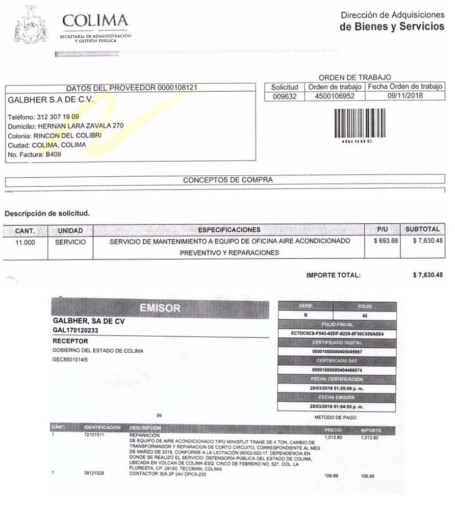 Reparadora de aire acondicionado construirá Mercado de Amalucan, zócalo y Carmela por 181 mdp 12 facturas Galbher