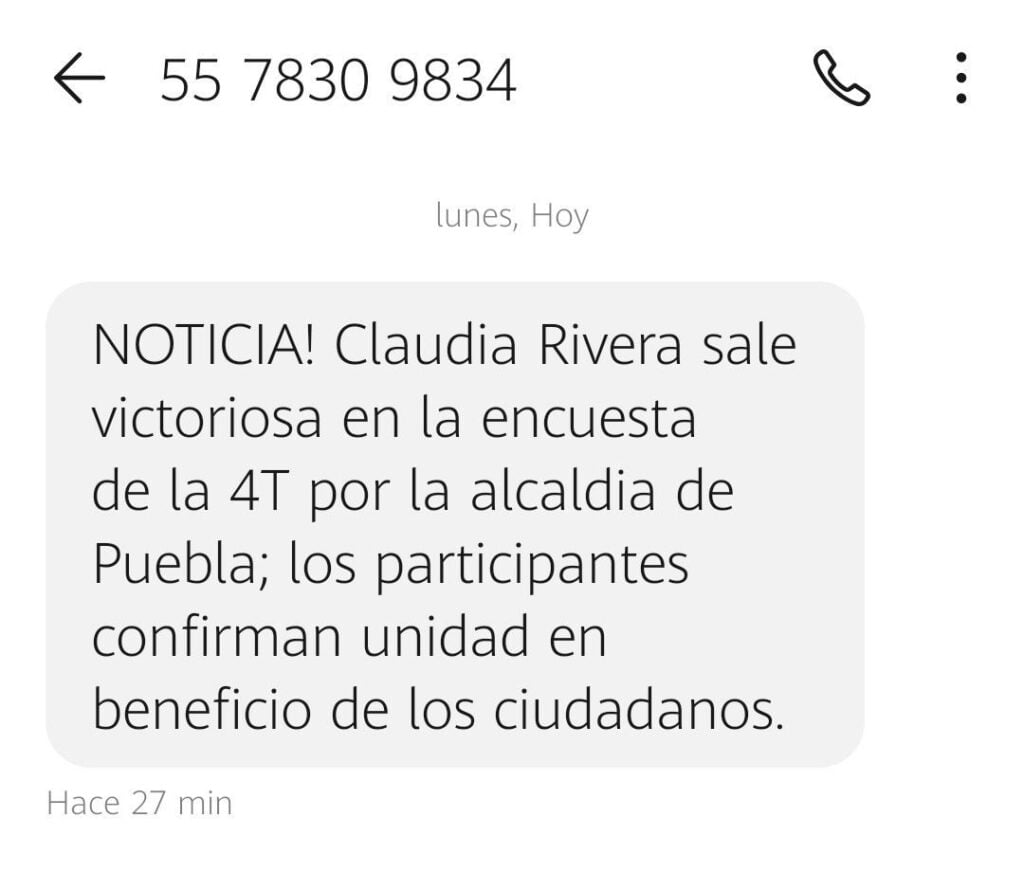 mensajes claudia rivera