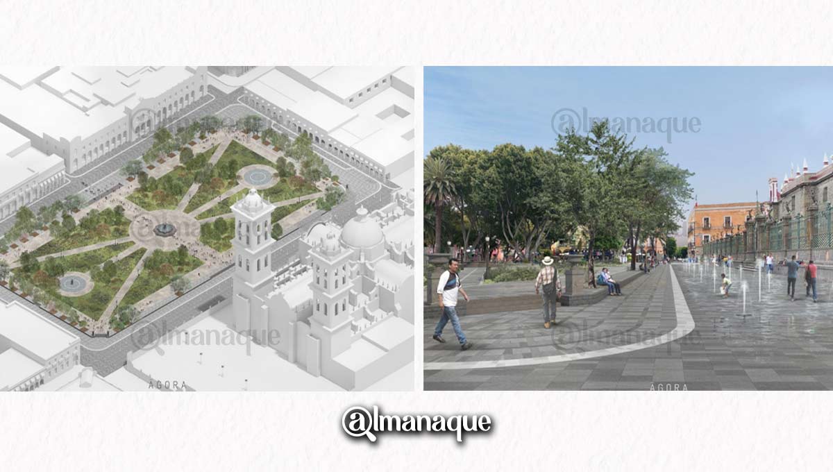 (FOTOS) Sedatu y Ayuntamiento pretenden que el zócalo luzca como en 1915; tendrá́ espejos de agua 5 portada remodelacion zocalo Puebla