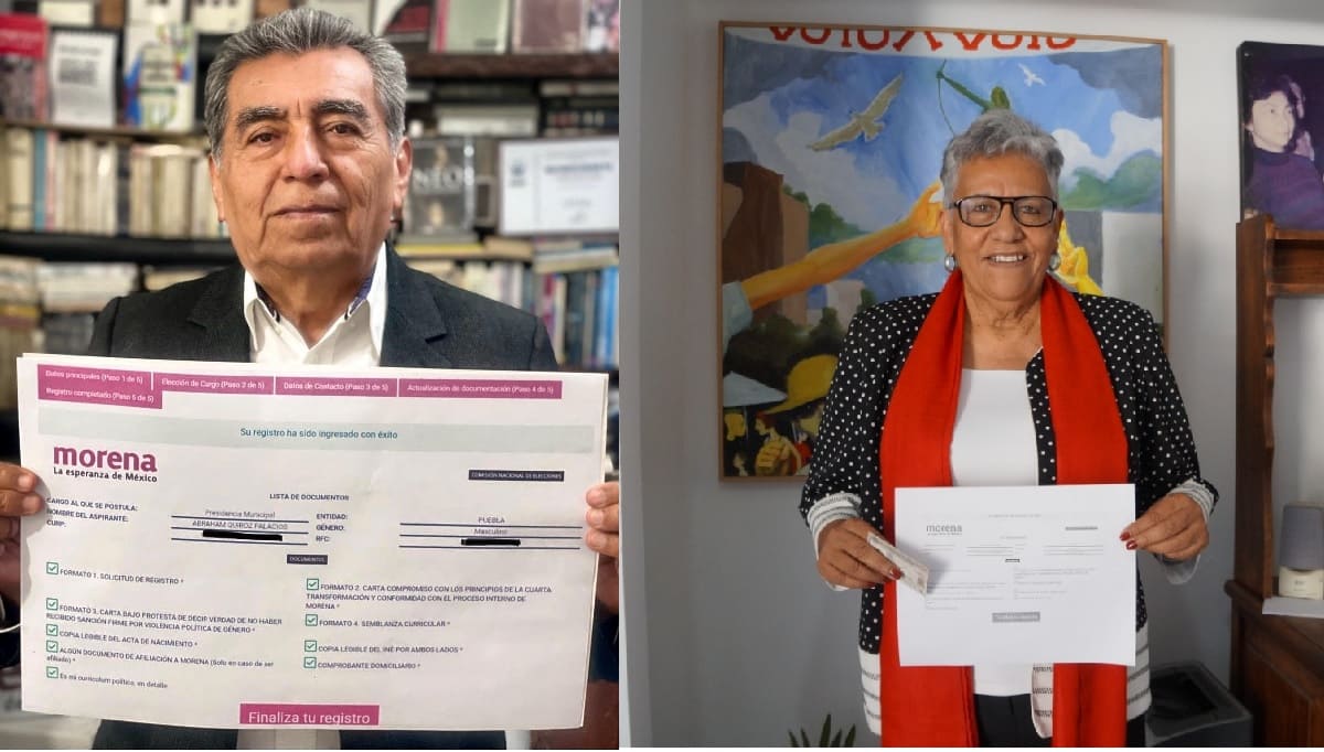 Abraham Quiroz y Rosa Márquez, los primeros en registrarse en Morena por candidatura a la alcaldía de Puebla 1 quiroz y marquez 1