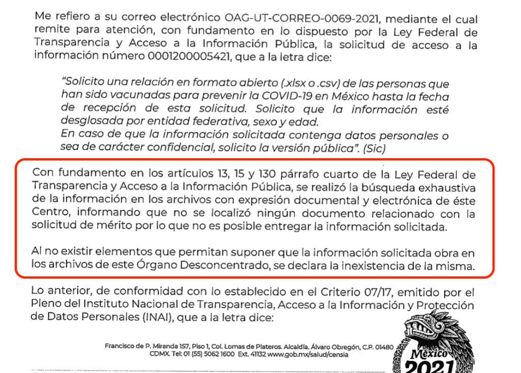 respuesta solicitud serendipia 1