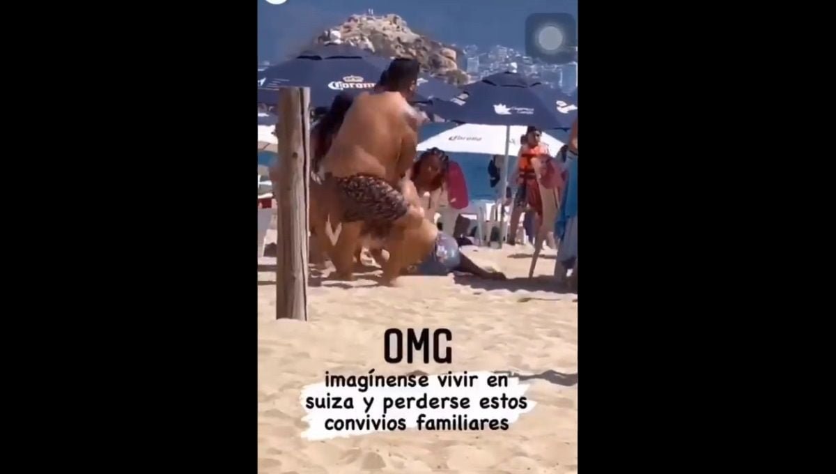 VIDEO VIRAL: Pelea de pareja termina en batalla campal de turistas en Acapulco 2 OMG