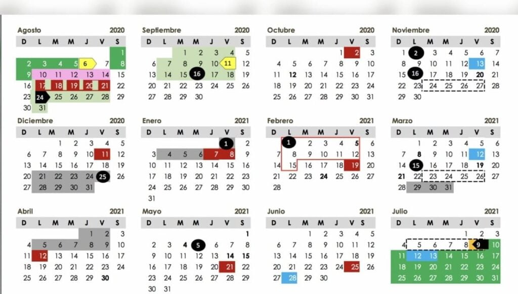 conoce calendario oficial escolar ciclo 2