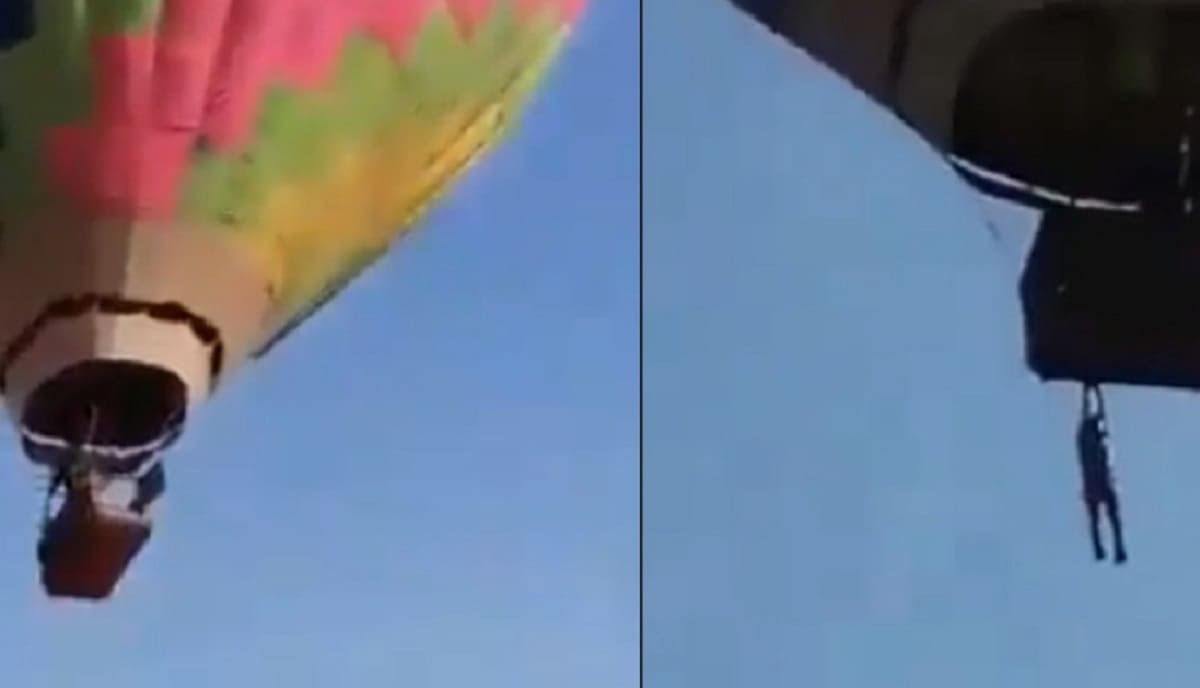VIDEO FUERTE: Hombre queda colgado de un globo aerostático en Edomex 2 globoerostatico 1
