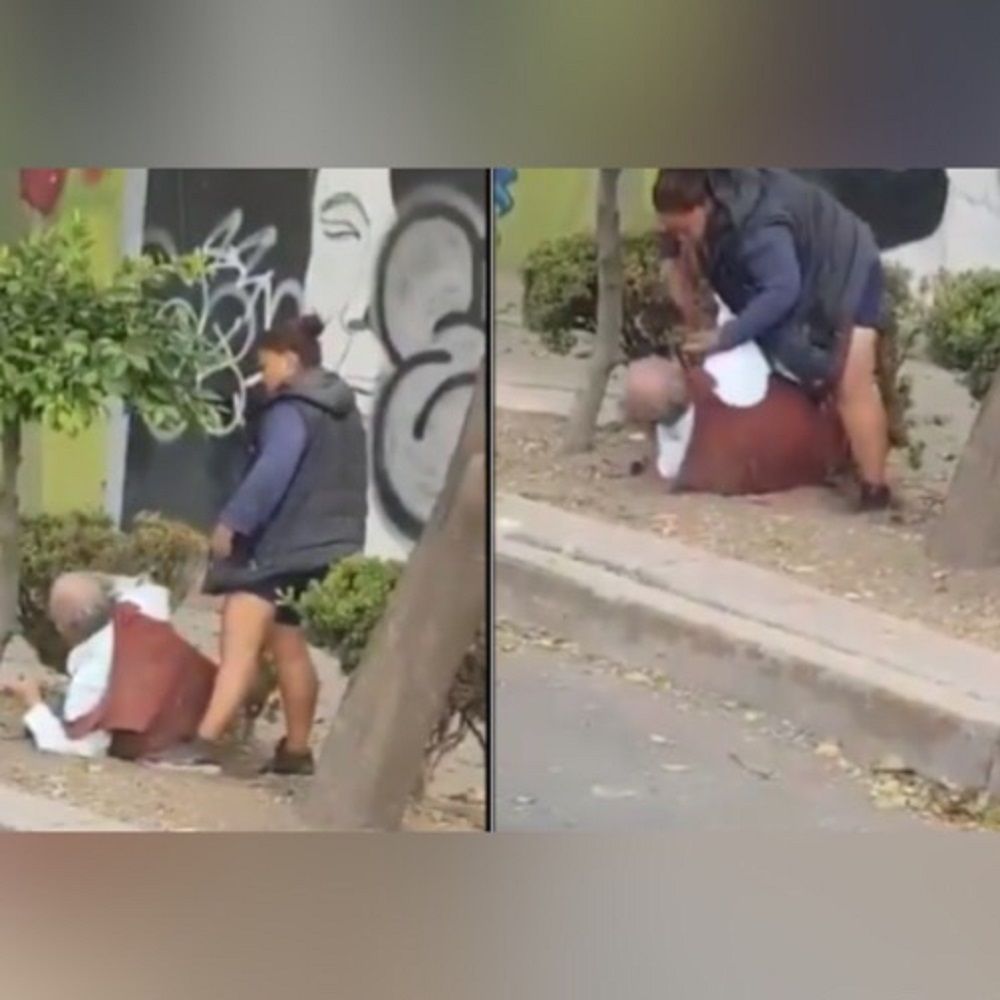 Video: Captan a mujer golpeando a señor de la tercera edad en Cdmx 2 mujer golpea a senor