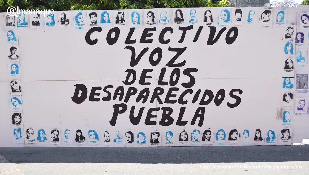 Presentan colectivos calendario para dictaminación de Ley de Desaparecidos en Puebla 1 muro zocalo ayuntamiento leydelosdesaparecidos2