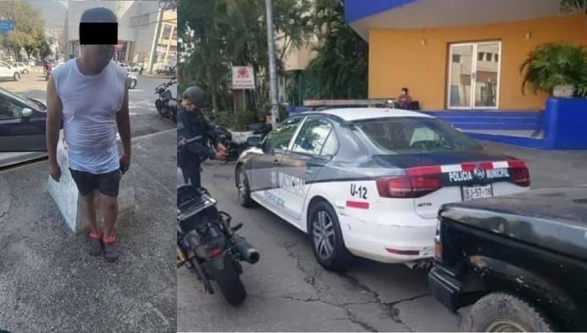 FOTOS: Policía poblano se fue a Acapulco con todo y patrulla; lo detienen por el arma 2 poli Acapulco 1