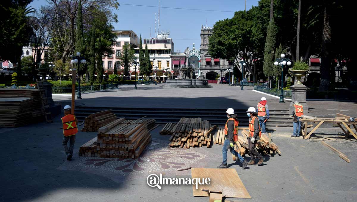 Arrancan los preparativos para las obras de remodelación del zócalo de Puebla 4 portada trabajos Zocalo
