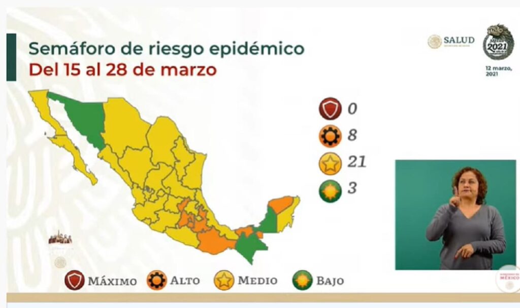 semaforo naranja Puebla corovoanirus
