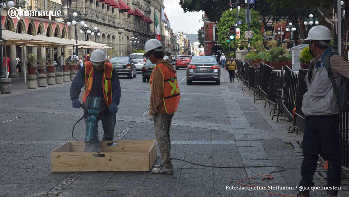 Claudia Rivera defiende remodelación del zócalo: no afectará movilidad y aumentarán ventas de negocios 3 trabajos zocalo2