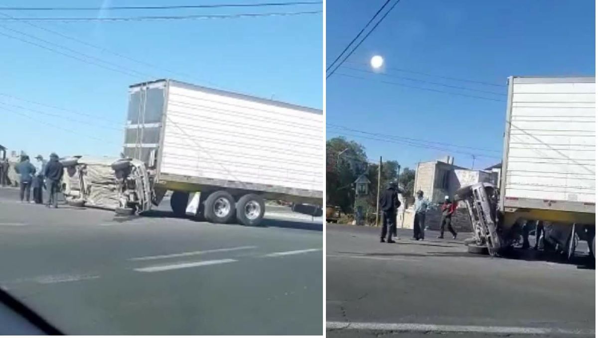 Muere automovilista al chocar su unidad contra un remolque en Tepeaca 2 volcadura