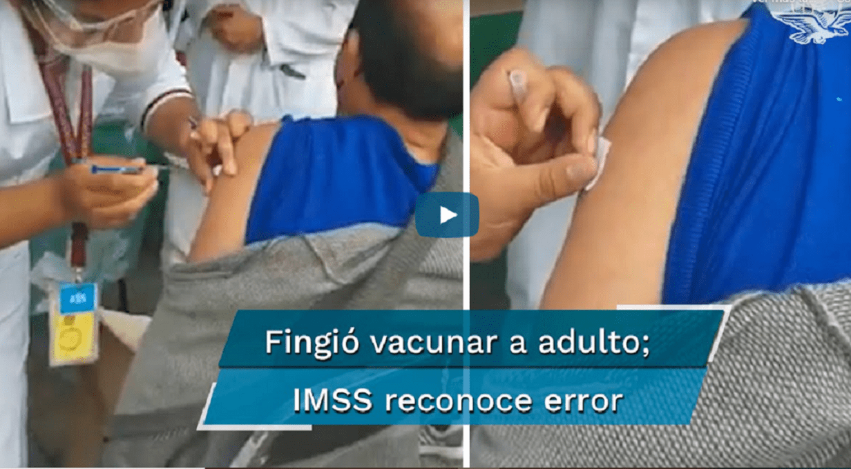 IMSS retira a enfermera que fingió vacunar a un adulto mayor en la CDMX 2 IMSS