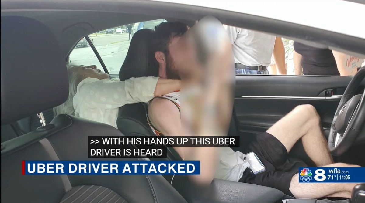 VIDEO: Mujer ebria estrangula y muerde a conductor de Uber en Florida 2 Uber driver