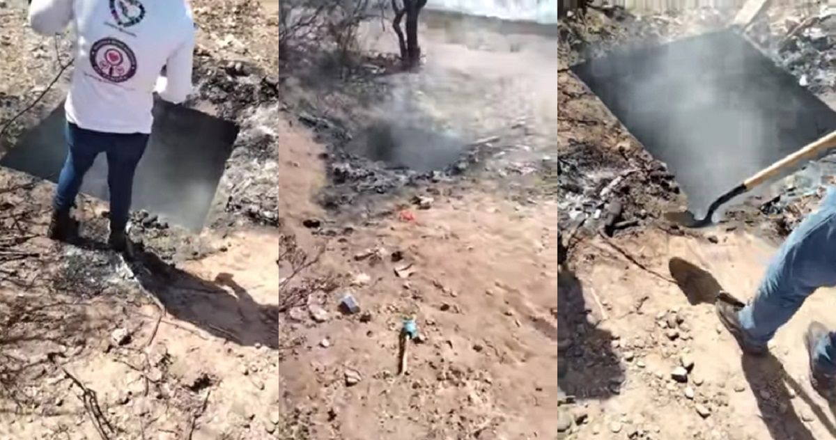 VIDEOS: Madres de Sonora hallan pozo ardiendo, “pueden ser muchas personas” 2 crematorio clandestino en guaymas