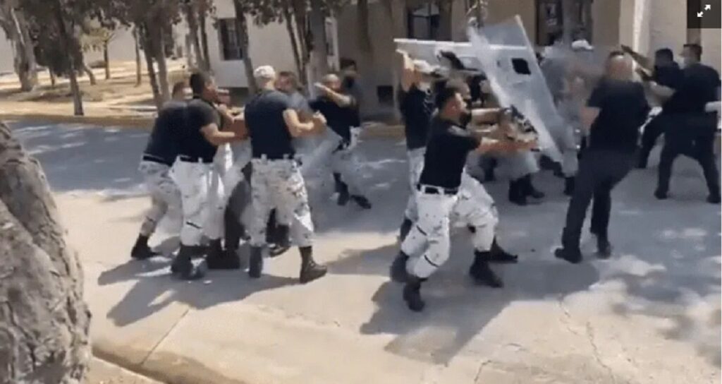 enfrentamiento entre guardia nacional