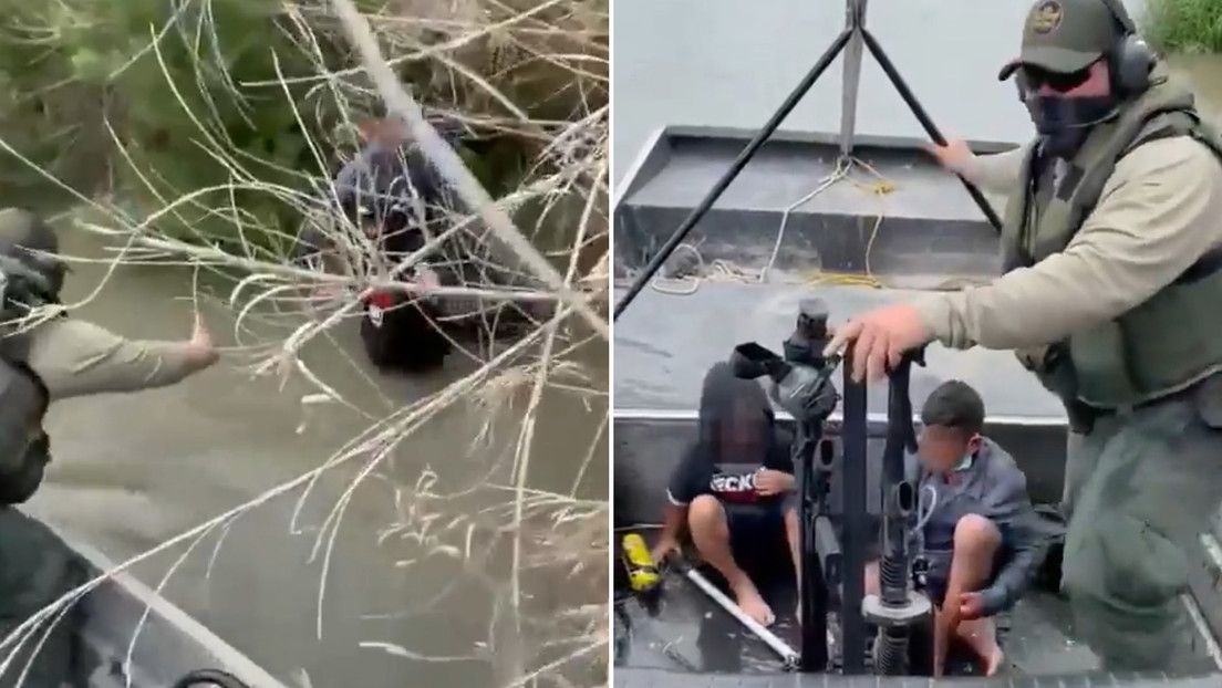 VIDEO: Agente fronterizo rescata a dos menores migrantes a punto de ahogarse en el río Grande 2 fronteriza