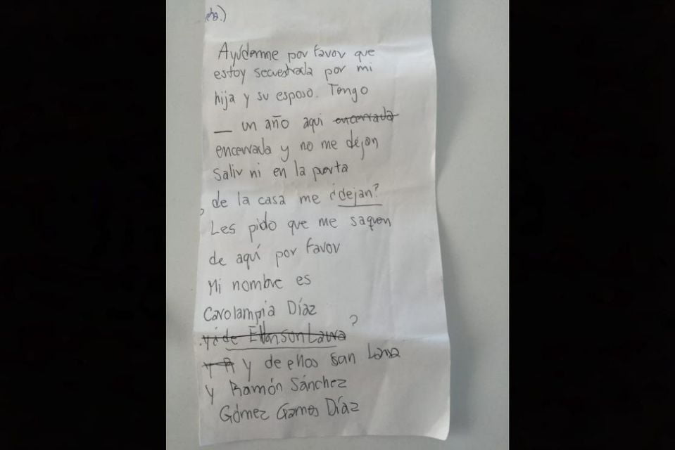 Esta es la carta con la que una mujer de la tercera edad pidió ayuda por vivir violencia en Cdmx 3 mujer pide ayuda porque esta secuestrada