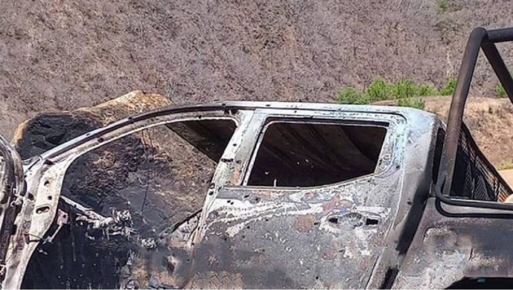 policias calcinados oaxaca