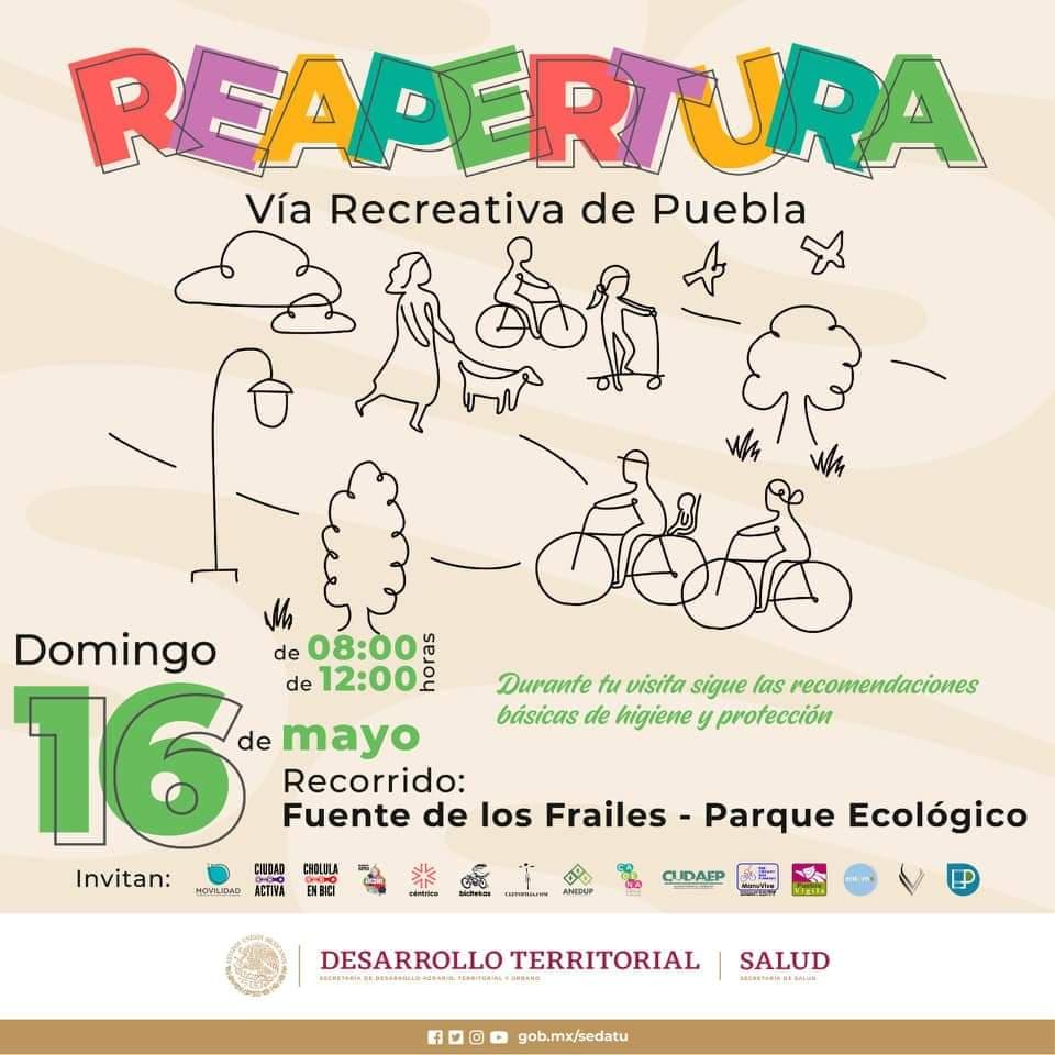 ¡A rodar! Este domingo 16 de mayo habrá Vía Recreativa Puebla 4 186224974 528814208110035 9146514006319046622 n