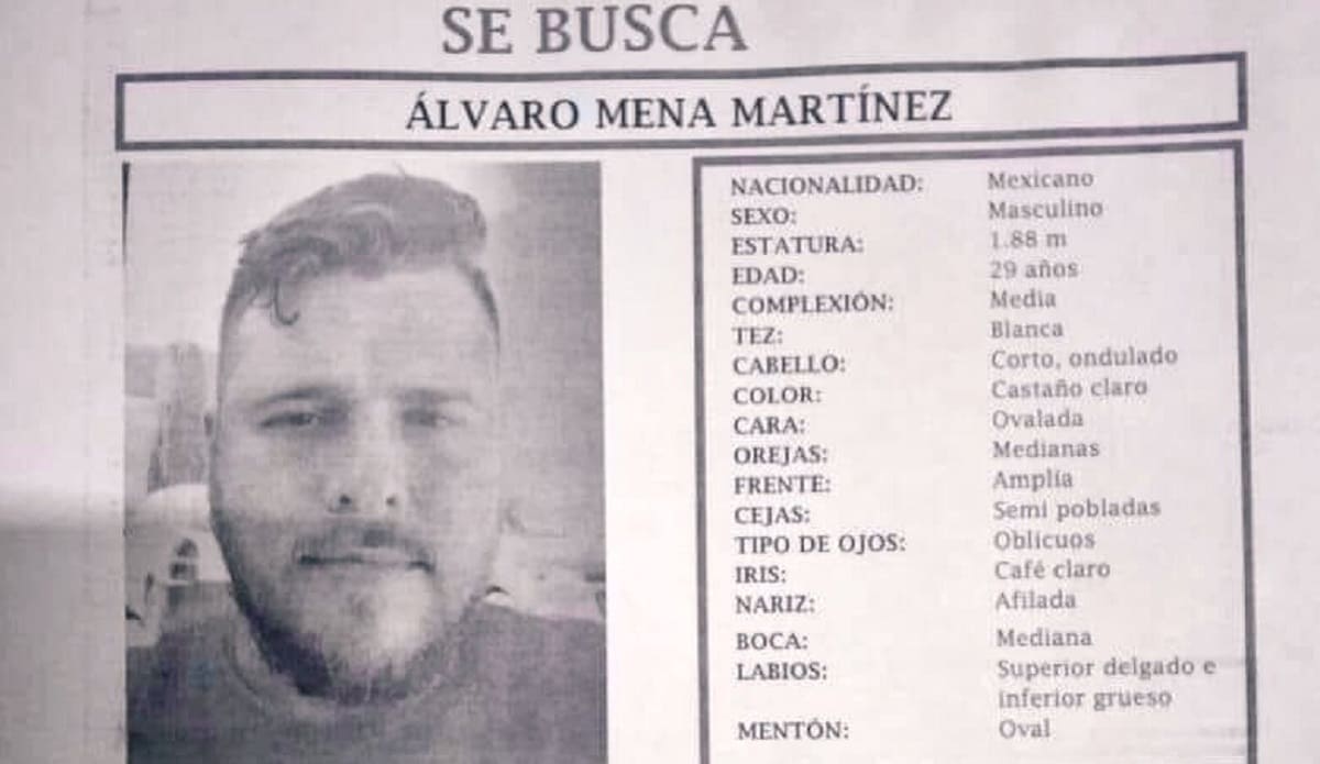 Buscan a Álvaro Mena Martínez, desaparecido desde el 25 de mayo 2 Alvaro Mena Martinez perdido. 1