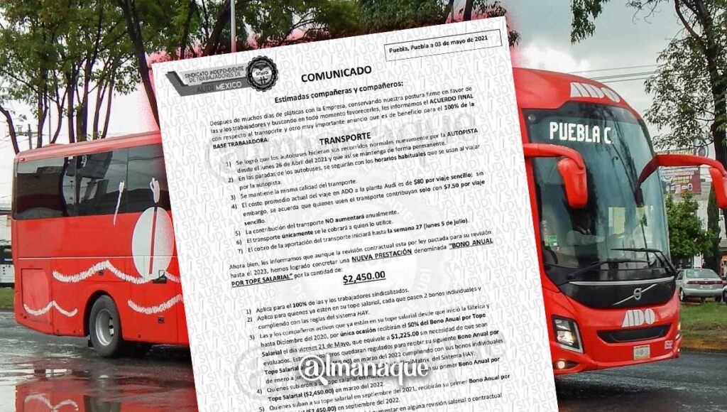 Comunicado AUDI autobuses ADO