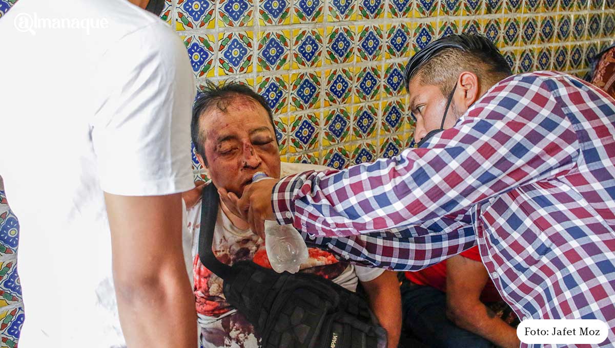 Pelea Ambulantes Centro de Puebla 3