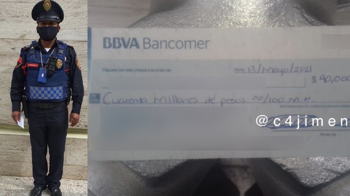 Policía de CDMX encuentra cheque por 40 mdp y lo devuelve a su dueño 2 Policia Cheque CMH