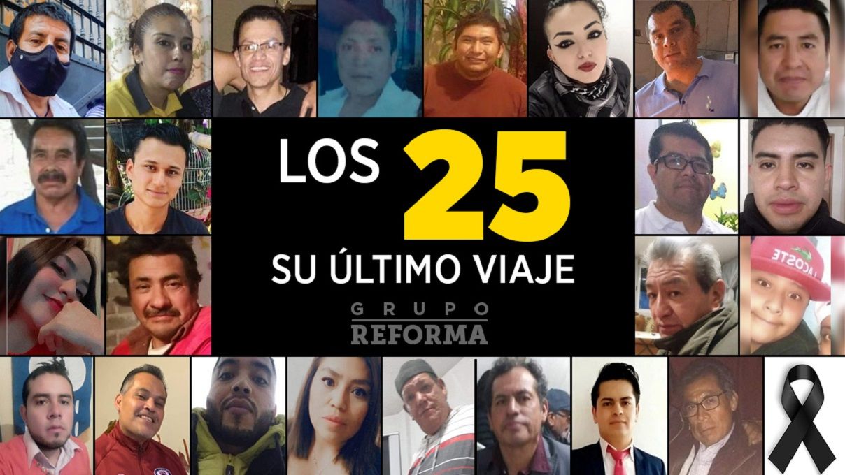 “Los 25 y su último viaje”: Reforma dedica portada a víctimas de la tragedia del Metro 3 Reforma 1