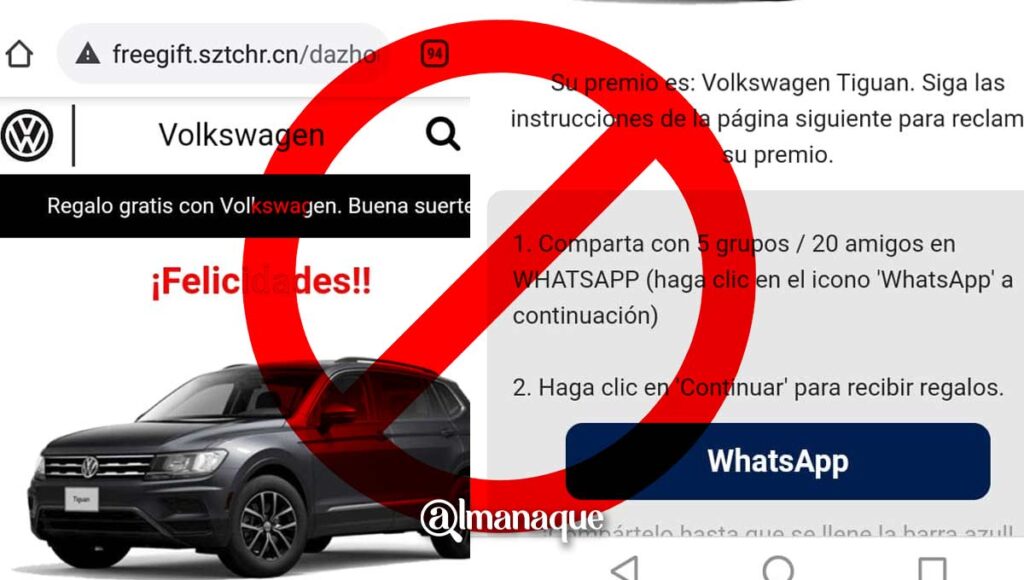 Volkswagen rifa 80 aniversario estafa