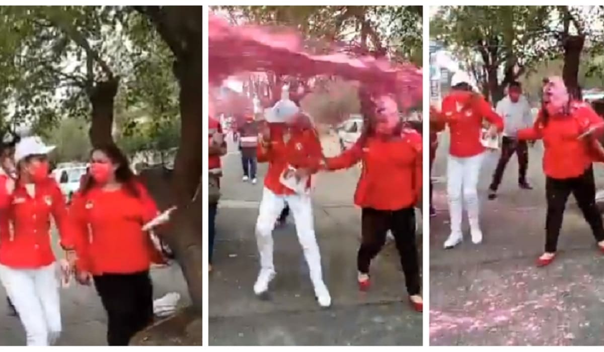 VIDEO: Agreden a candidata del PRI en Edomex; le lanzan cubeta con pintura 2 agresion a candidata 1