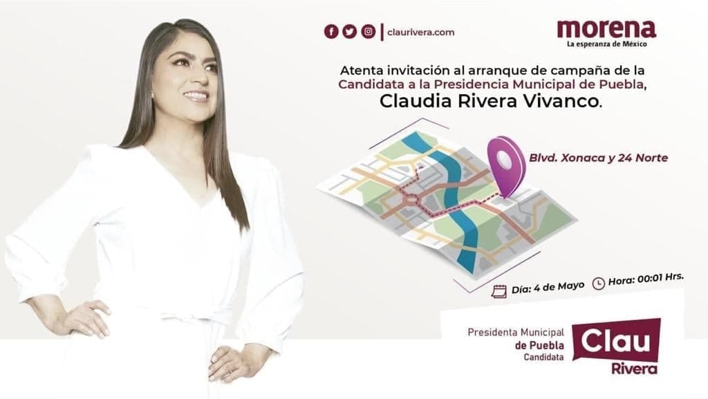 Claudia Rivera arranca campaña en bulevar Xonaca, la única obra "relevante" en su gobierno 4 claudia rivera arranque de campana 1