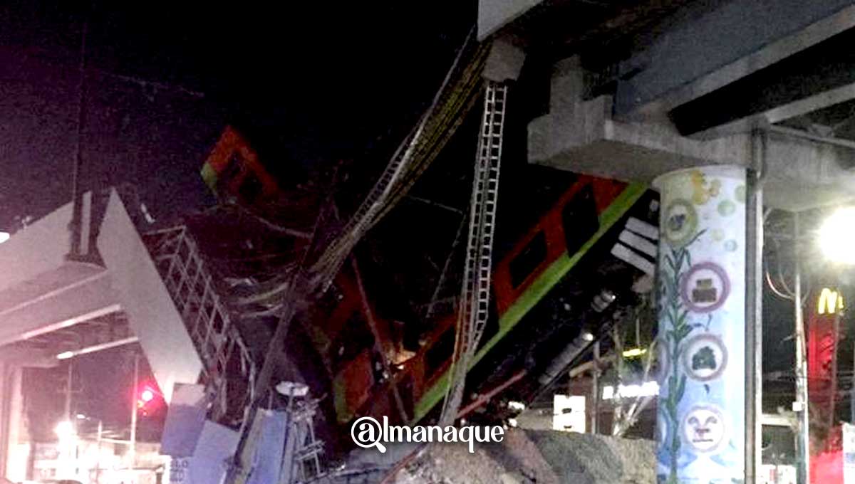 TRAGEDIA: Colapsa puente con vagones del metro en la CDMX (VIDEO/FOTOS) 4 colapsa puente linea 12 del metro CDMX