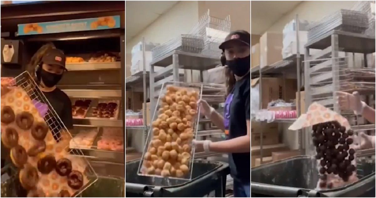 VIDEO: Esto hacen con las donas Dunkin’ Donuts que no se venden diariamente 2 donuts